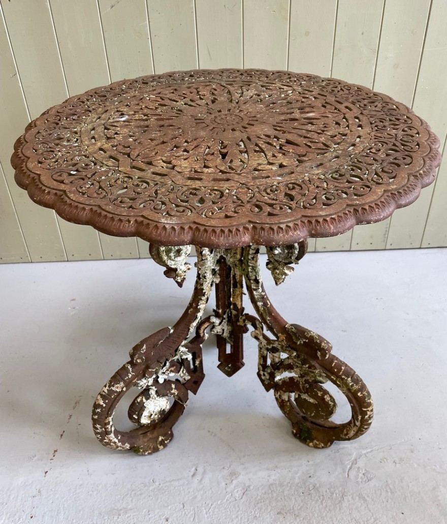 Antique Cast Iron Table