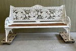antique cast iron bench 