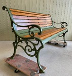 antique cast iron bench