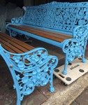 Antique cast iron benches 