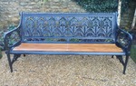 Antique cast iron bench 