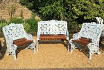 antique coalbrookdale bench