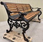 antique cast iron bench