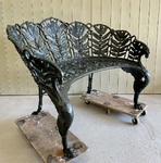 antique coalbrookdale bench