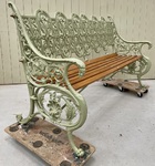 antique coalbrookdale bench