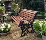 Antique Cast Iron Bench 