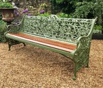 antique coalbrookdale bench