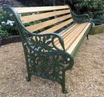 Antique cast iron bench