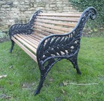 Antique Cast Iron Bench 